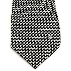 Versace V2 Diagonal Stripe Men's Silk Neck Tie Geometric Print